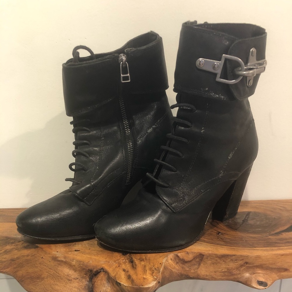 All saints leather boots size 38